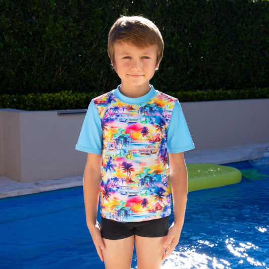 409 Miami Beach Short Sleeve Rashvest Set