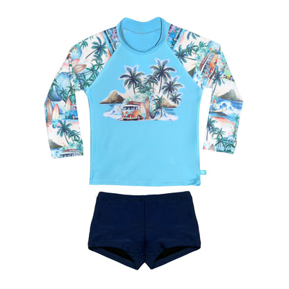 410 Coastal Camper  Long Sleeve Rashvest Set