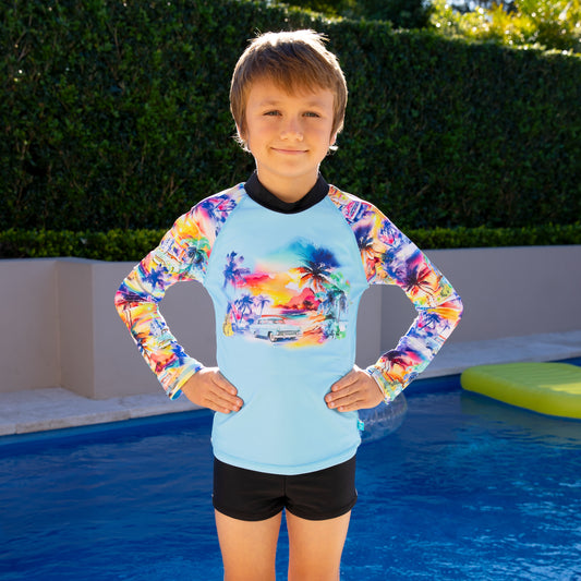 410 Miami Beach Long Sleeve Rashvest Set