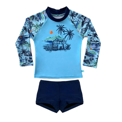 410 Vintage Surf Long Sleeve Rashvest Set