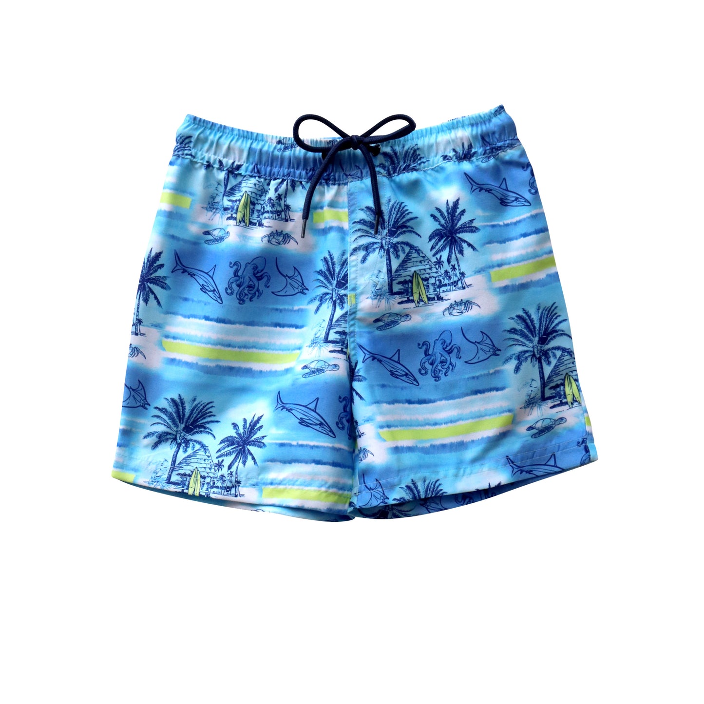 salty ink boys ropical print boardie