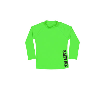 417 Plain Lime Salty Long Sleeve Rashvest