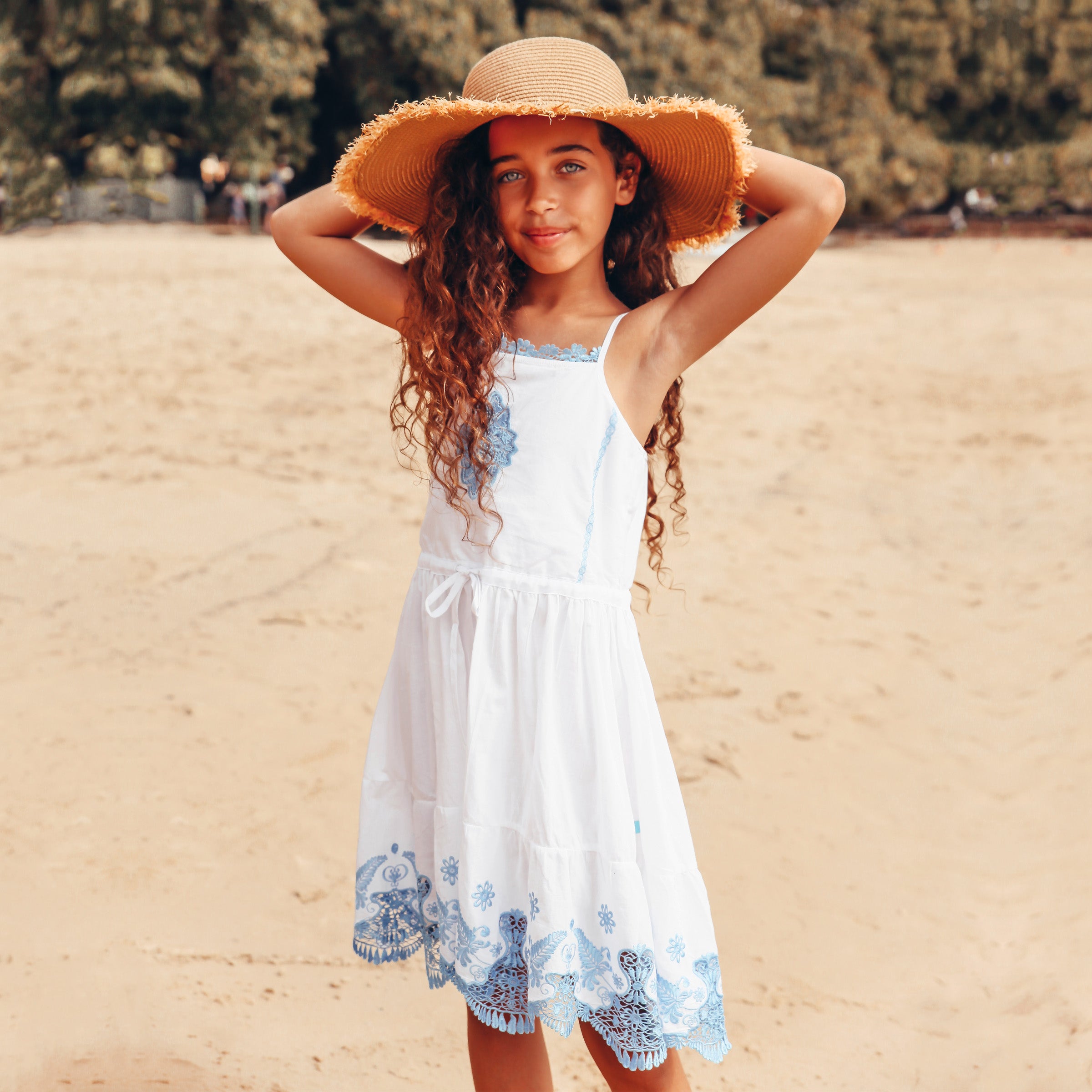 Little girl white deals beach dress