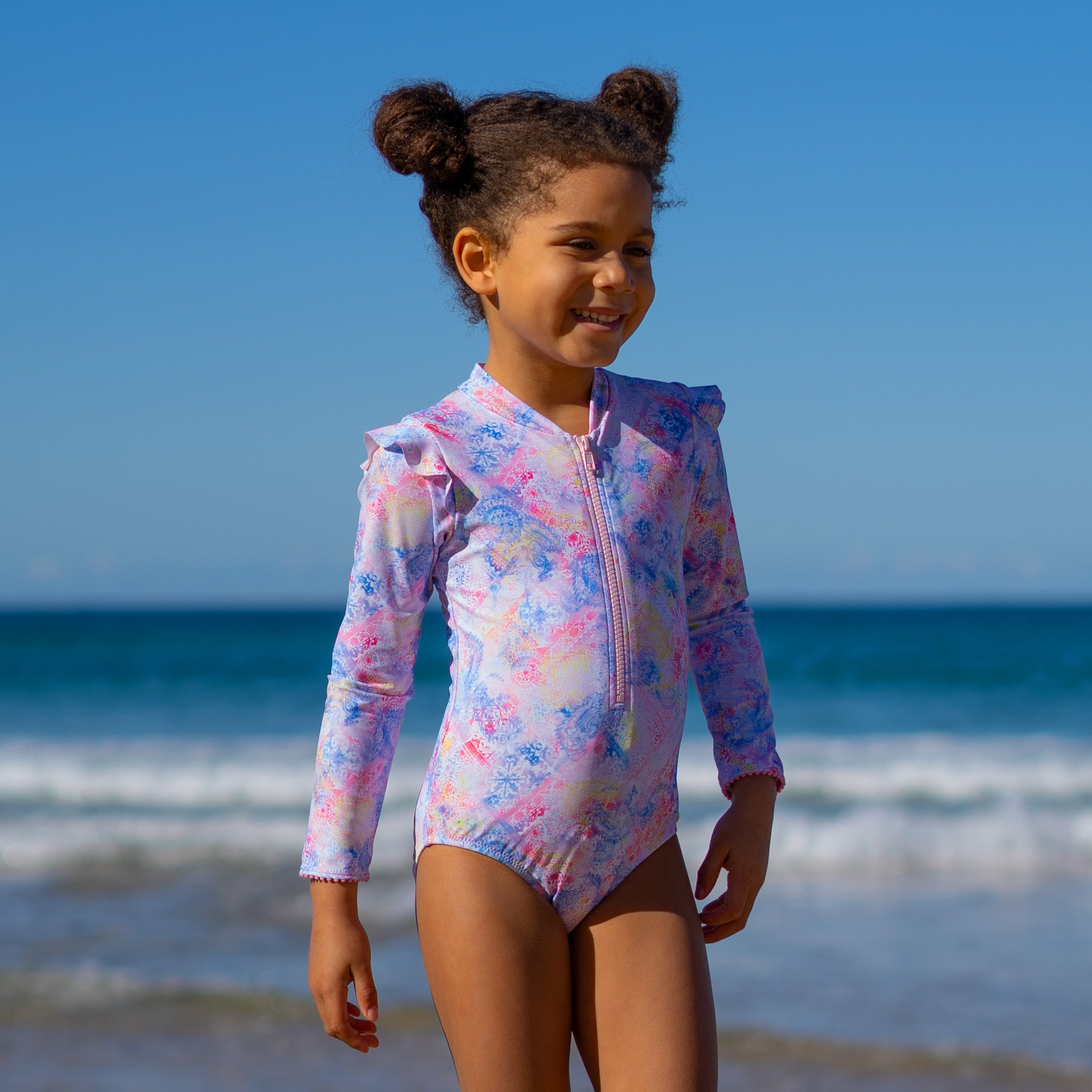 Baby girl swim on sale bodysuit